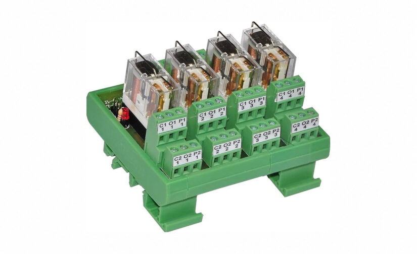 Relay Module GP04-1C-24V-S-OE, 1 C/O, 4 Channel, 24VDC Coil,